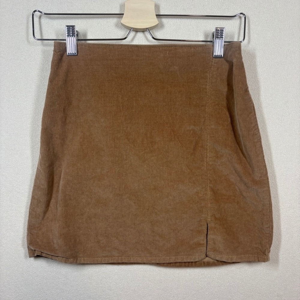 Hollister Corduroy Ultra High Rise Mini Skirt S Brown Academia Preppy Schoolgirl